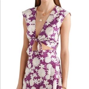 Miguelina top in mauve floral
